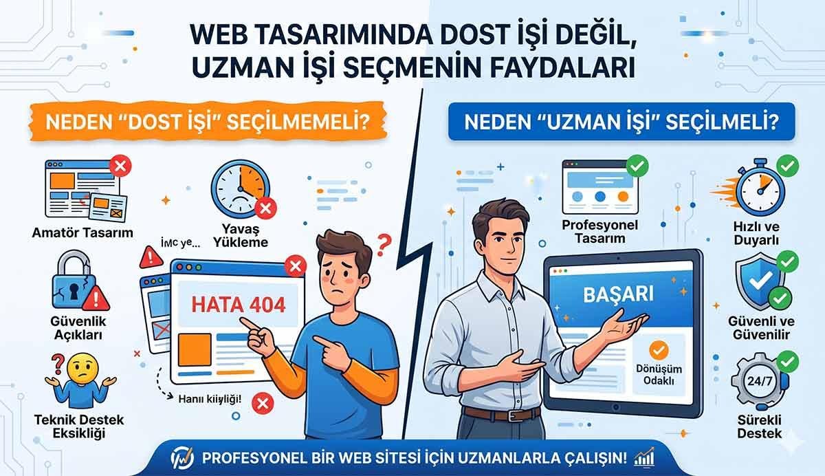 Web Tasarımında Neden 'Dost İşi' Değil, 'Uzman İşi' Seçilmeli?